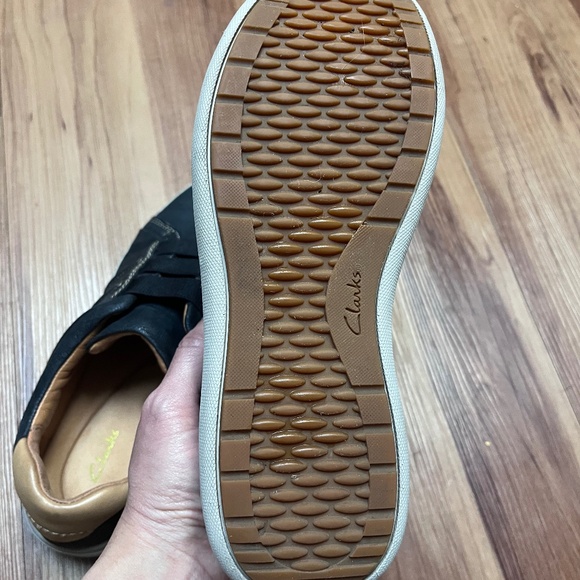 Clarks Nalle Ease Women's Sneakers, Black Leather, 7.5 M - Picture 4 of 5